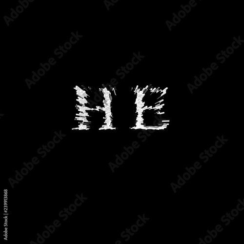 3d text illustration depth effect he