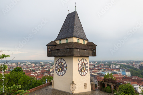 Clock tower in Graz