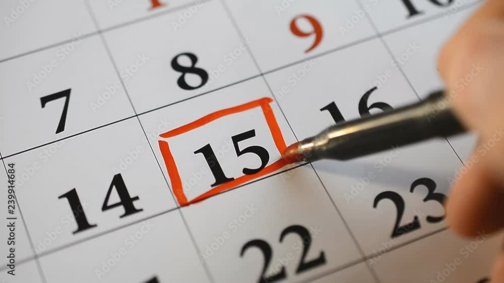 Signing a day on a calendar background hd footage Signing a day on a calendar background hd footage