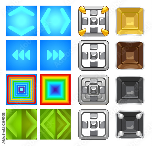 set elements for match 3. vector items for effects