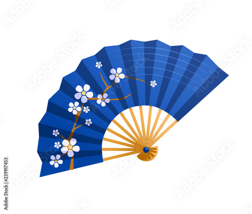 vector illustration of fan Japanese classic vintage style