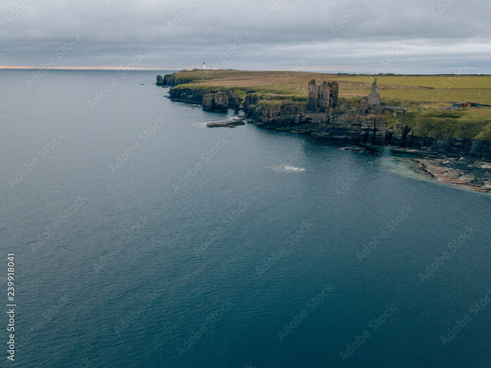 a historic castle ruin in scotland near the coast a historic castle ruin in scotland near the coast