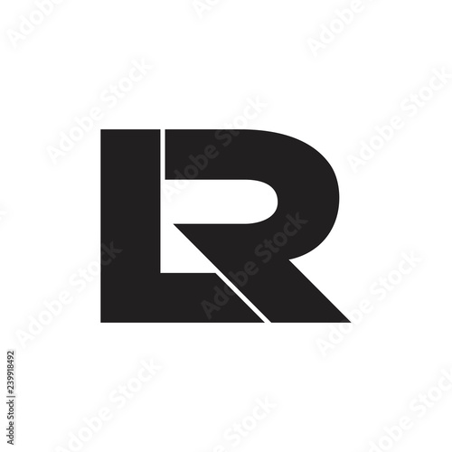 Bild auf Leinwand letters lr simple linked geometric square logo