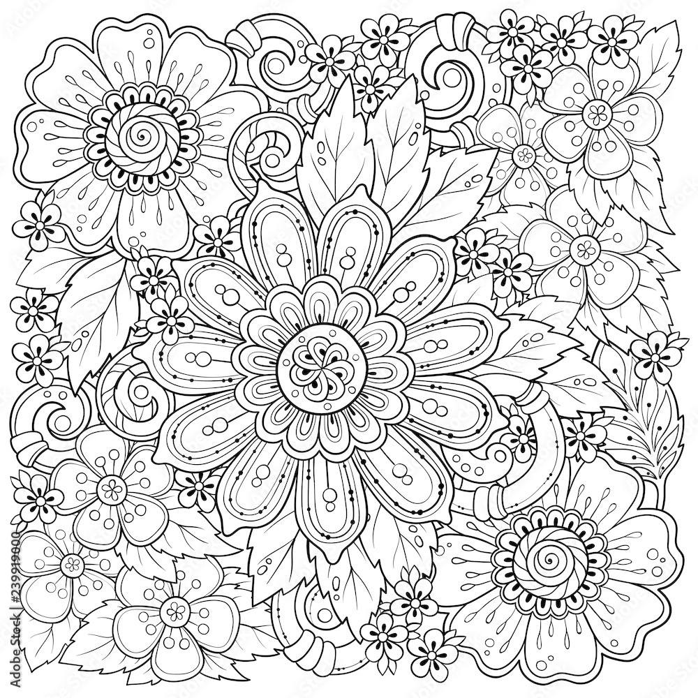 Zentangle mandala for coloring book 1736837 Vector Art at Vecteezy