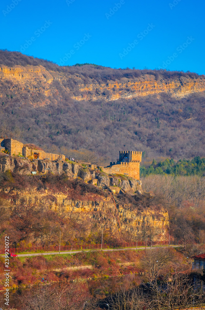 Tsarevets Fortress in a beautiful autumn day, Veliko Tarnovo, Bulgaria