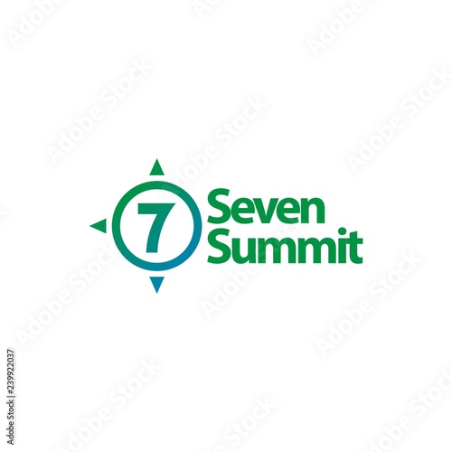 Seven Summit Vector Template Design Illustration