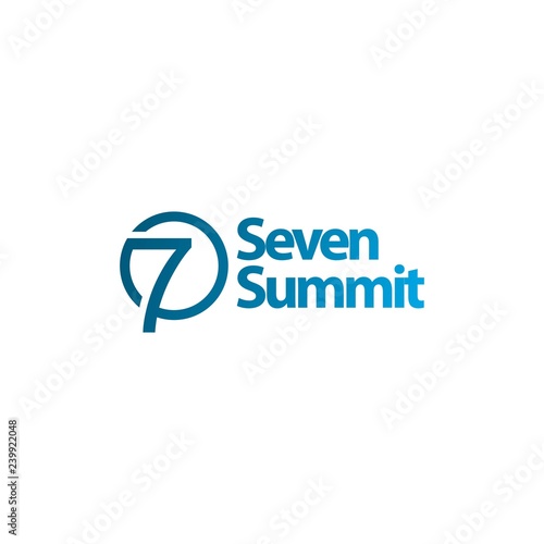 Seven Summit Vector Template Design Illustration