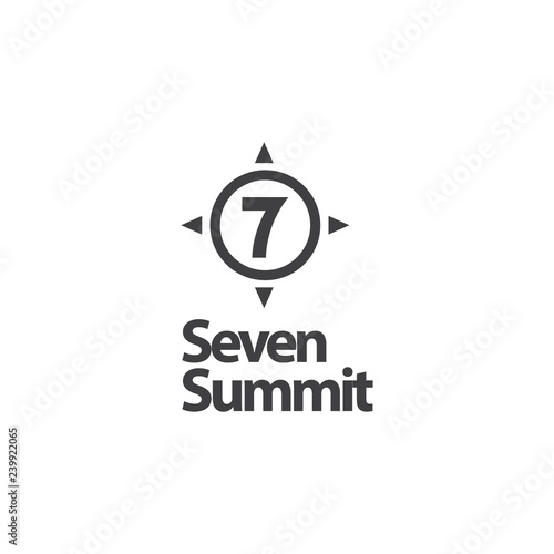 Seven Summit Vector Template Design Illustration