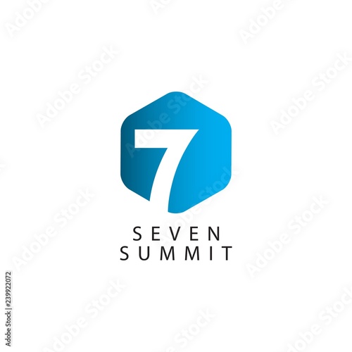 Seven Summit Vector Template Design Illustration