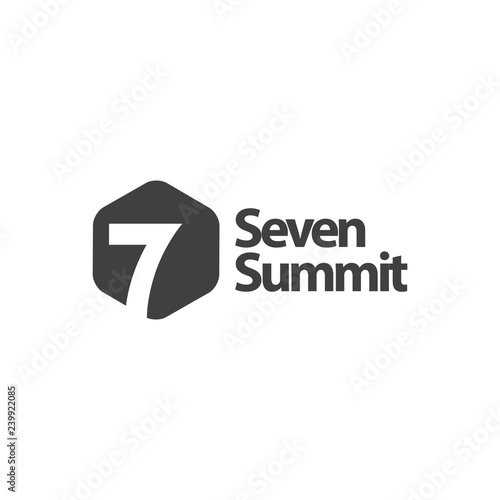 Seven Summit Vector Template Design Illustration