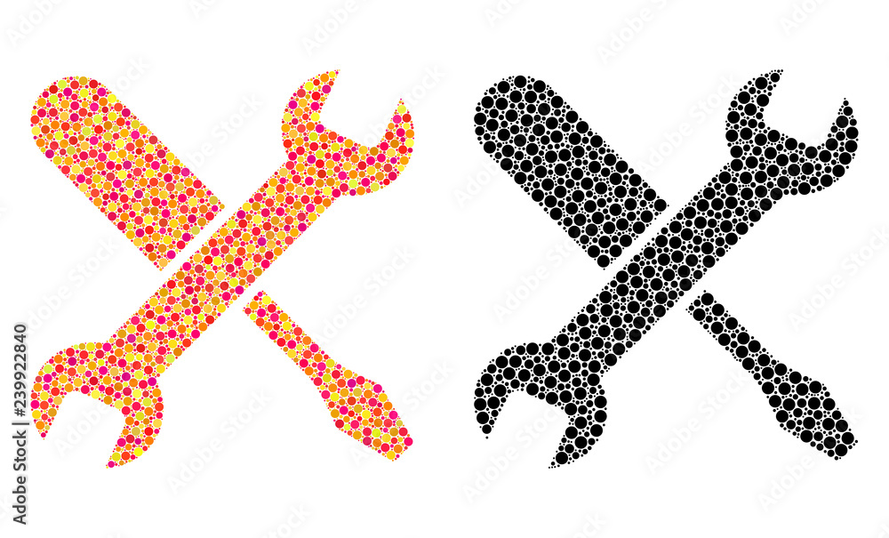 Pixel tuning mosaic icons. Vector tuning icons in bright and black versions. Collages of variable round elements. Vector compositions of tuning icons formed of randomized round elements. Pixel tuning mosaic icons. Vector tuning icons in bright and black versions. Collages of variable round elements. Vector compositions of tuning icons formed of randomized round elements.