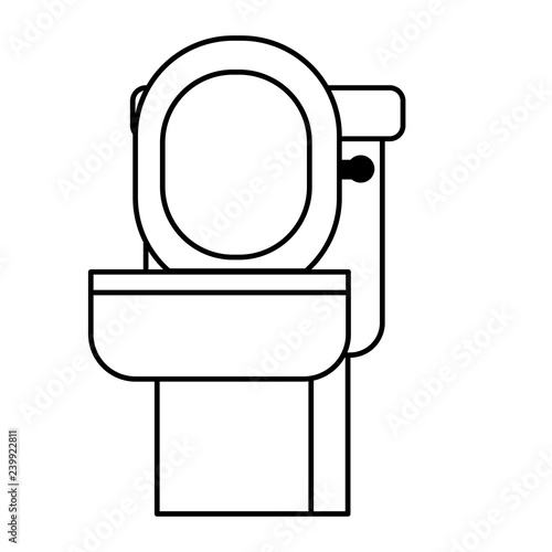 bathroom toilet on white background