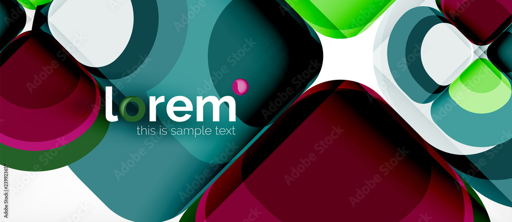 Round triangles geometric shapes composition Round triangles geometric shapes composition