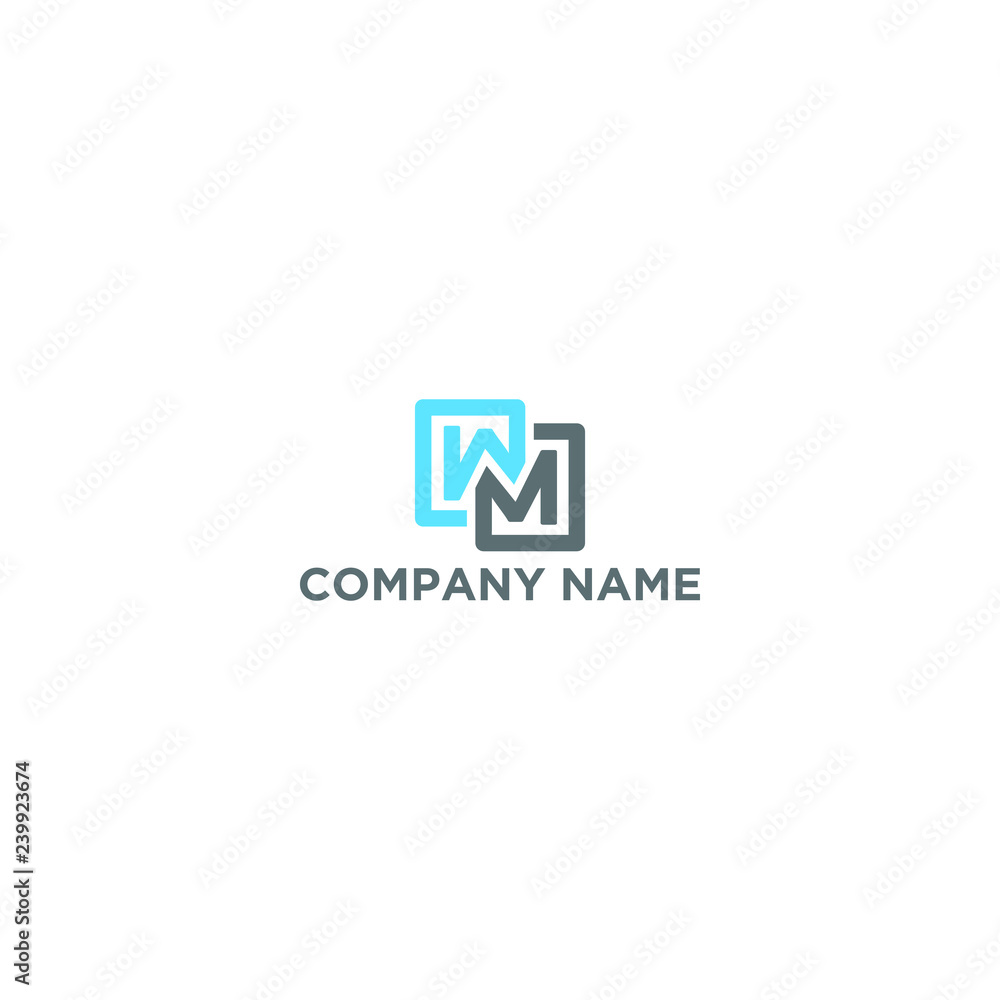 Letter WM Logo Template Letter WM Logo Template