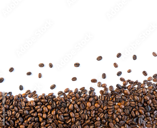 coffee beans isolated on white background 