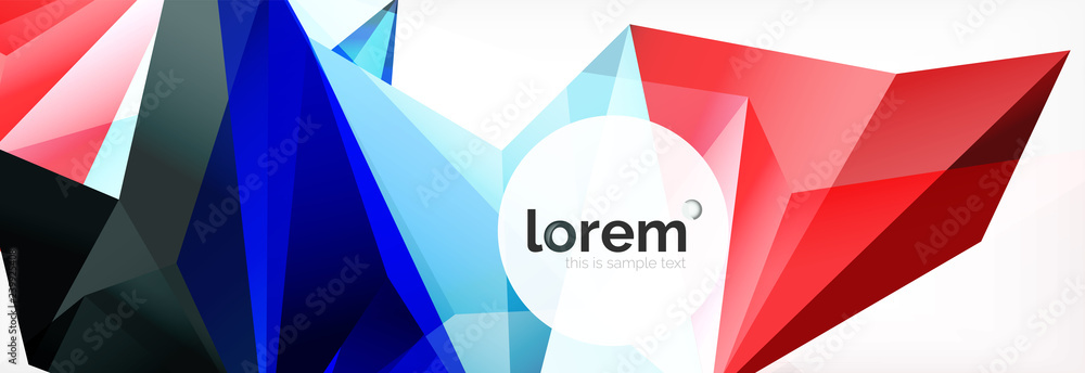 Modern geometric background. Poster template with polygonal elements Modern geometric background. Poster template with polygonal elements