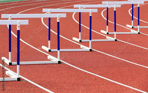 Hurdle rack, in the track and field