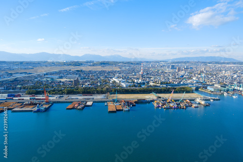 三重県四日市の工業地帯