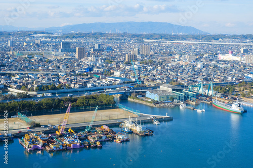 三重県四日市市の工業地帯