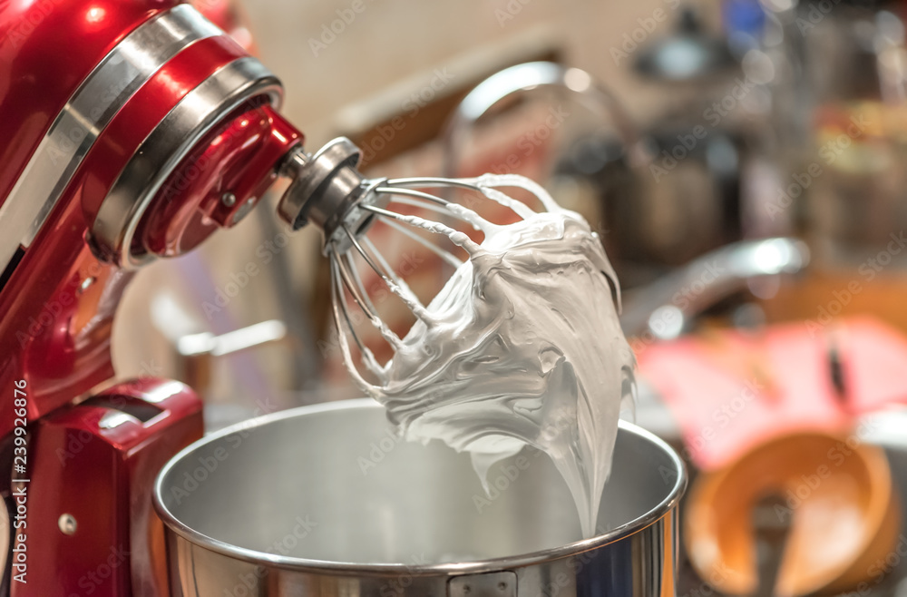 Fototapeta premium Whipped cream and mixer