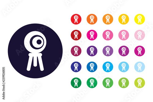 Webcam sign icon. Webcam color symbol.