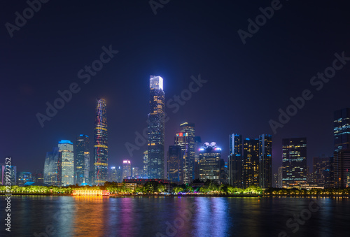 Night view of Guangzhou city  China