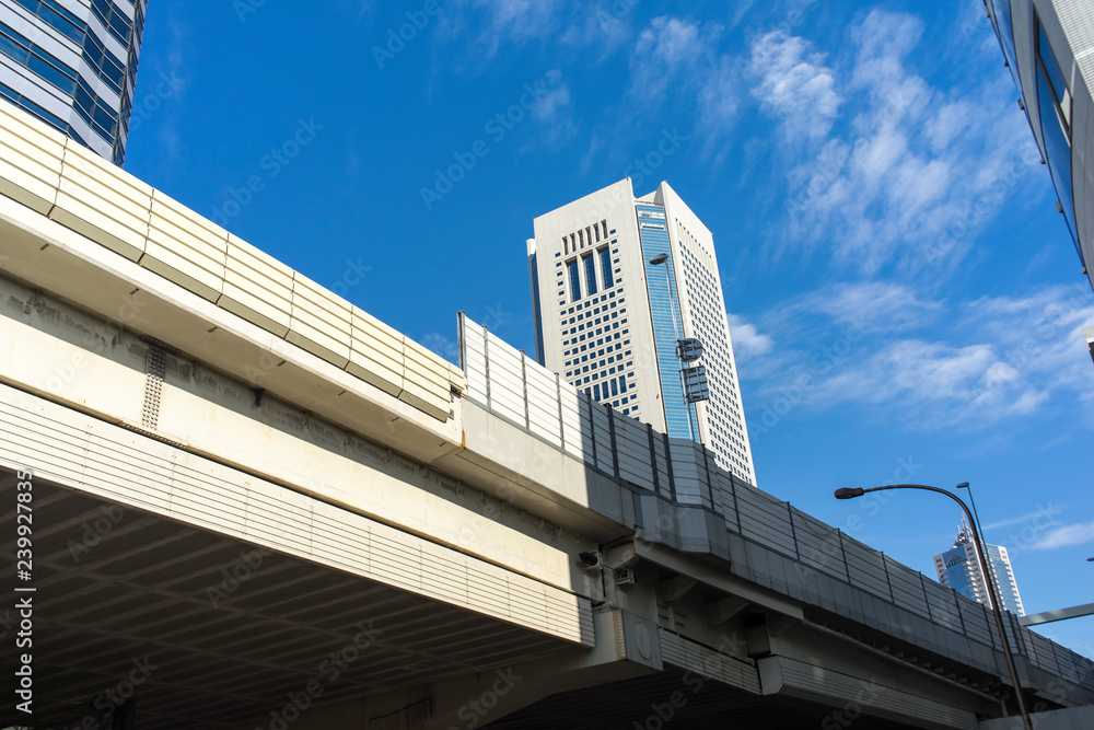 Fototapeta premium 東京 新宿 首都高速のある風景