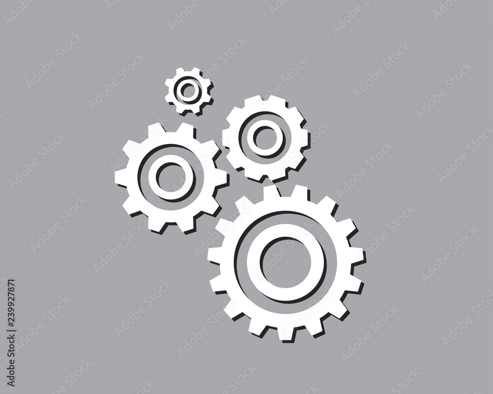 gears on white background gears on white background