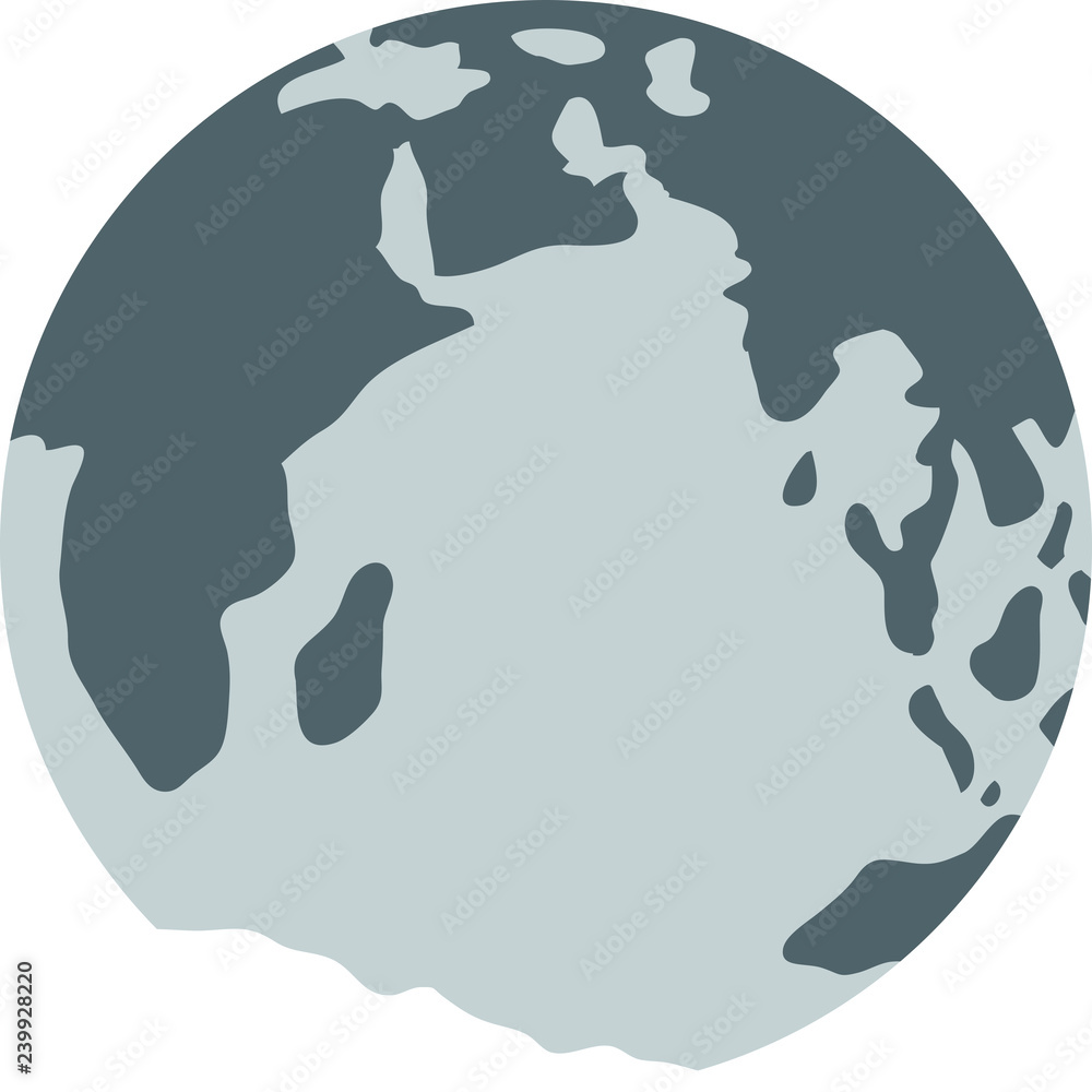 Monochrome Illustration of a round earth Monochrome Illustration of a round earth