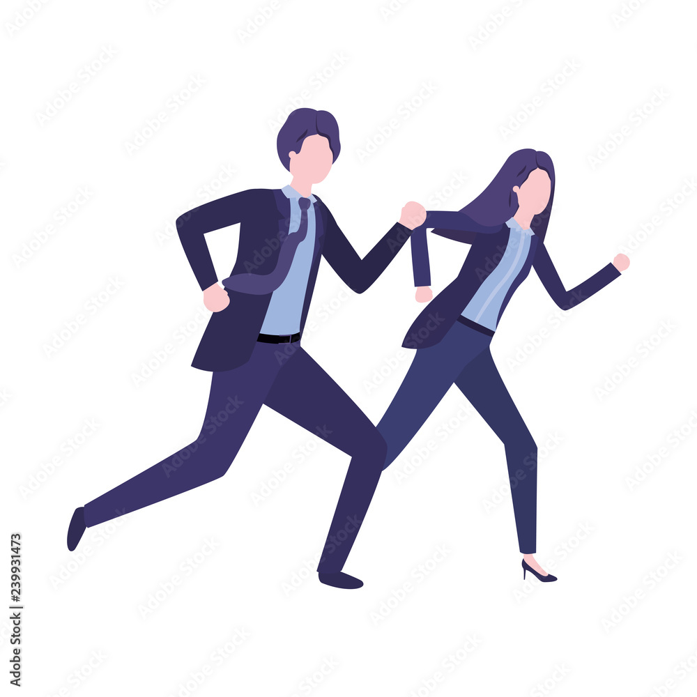 business couple avatar character business couple avatar character