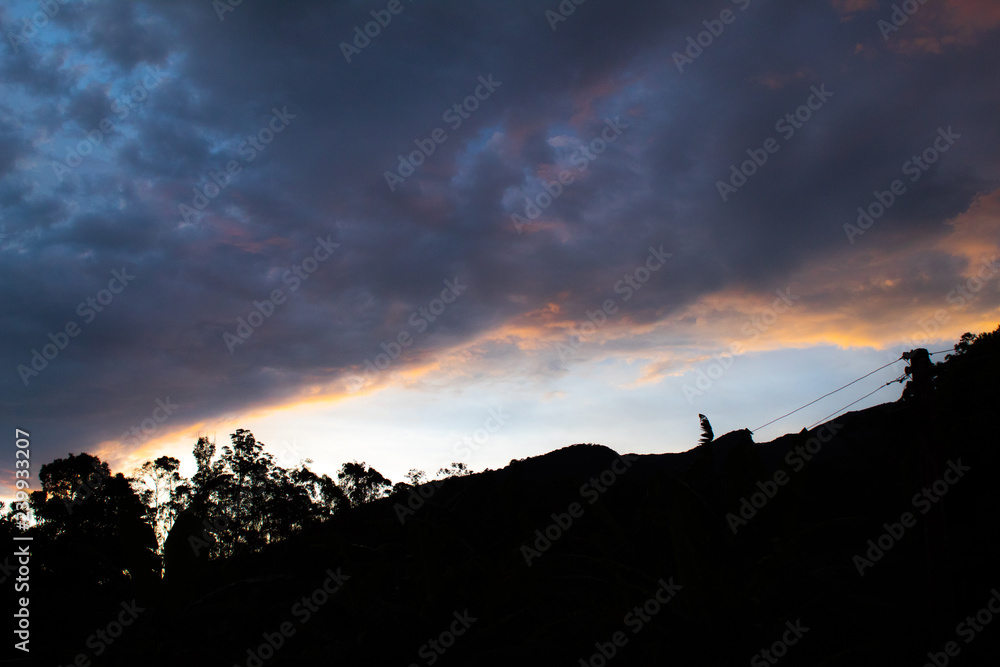 Obraz premium sunset in mountains