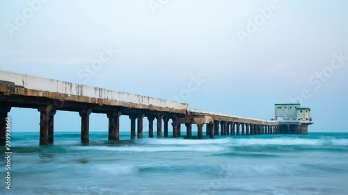 vizag,andhrapradesh/india november 19th 2018 divis bridge vizag landscape sea beach waves closeup photo