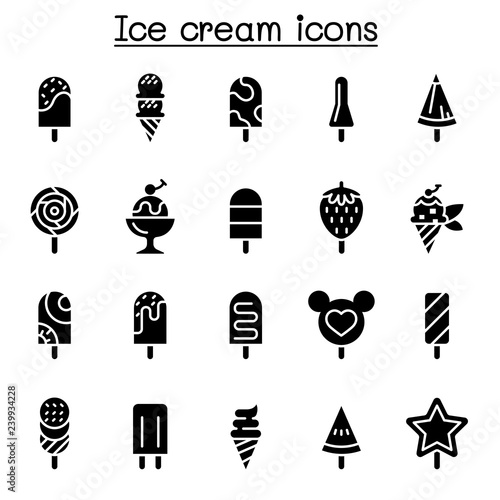 Ice cream icon set