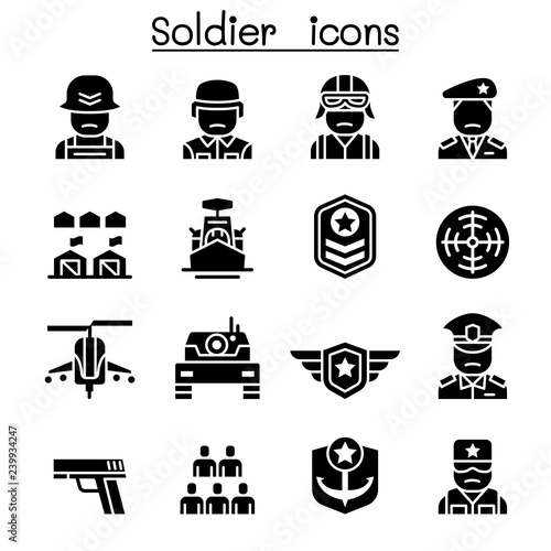 Soldier & Military icon set