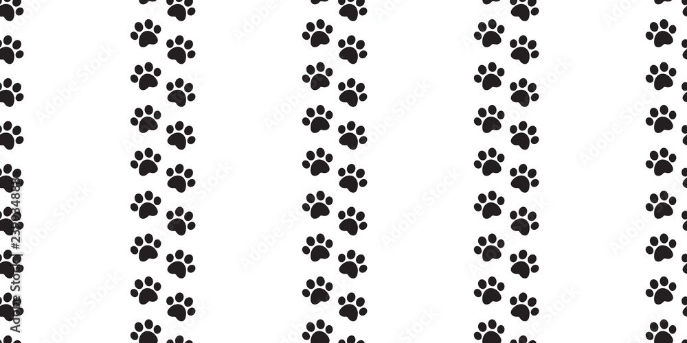 Dog Paw seamless pattern vector footprint french bulldog cartoon scarf isolated repeat wallpaper tile background illustration cartoon