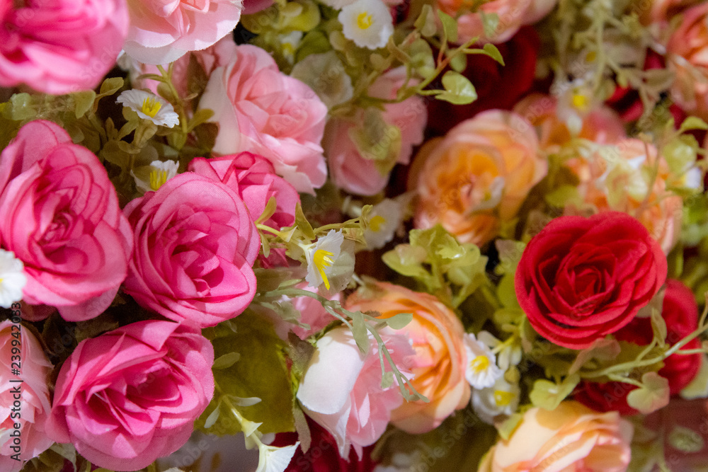Plastic Roses Flowers Background Plastic Roses Flowers Background