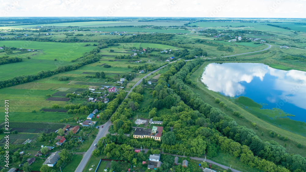 country in central Russia photographed from a height