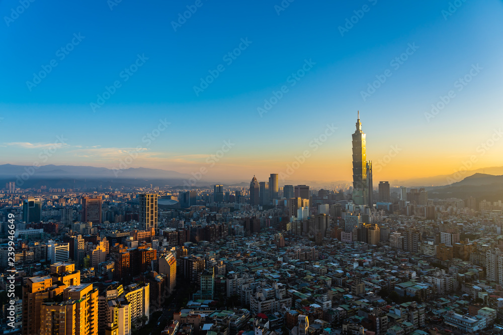 Obraz premium Beautiful architecture building taipei city