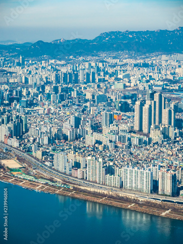 Beautiful architecture building in Seoul City