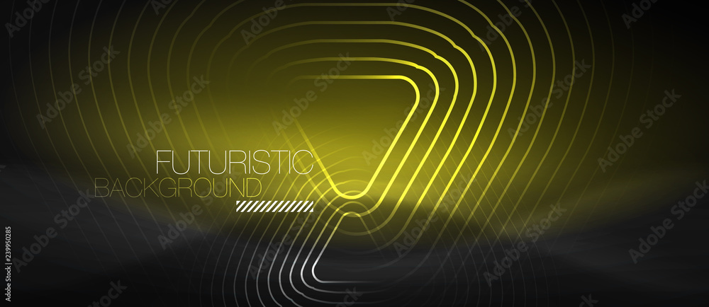 Dark black abstract background with neon colors and lines Dark black abstract background with neon colors and lines