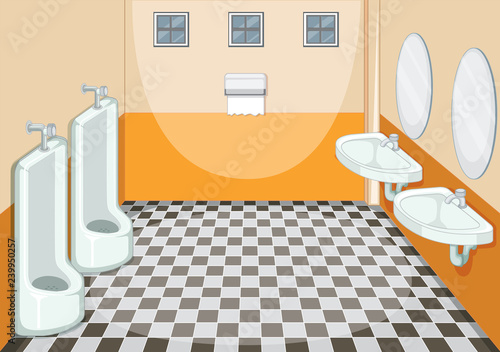 Interior design of male toilet