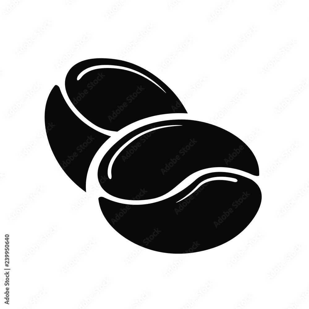 Obraz premium Coffee bean icon, vector illustration.