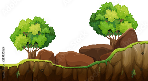 Isolated nature on white background