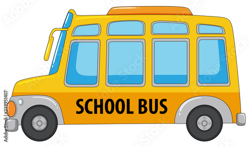 A school bus on white background