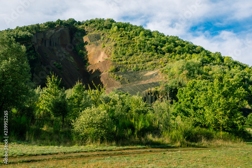 The beautiful crater of Croscat Volcano, Garrotxa (Catalonia,Spain) photo