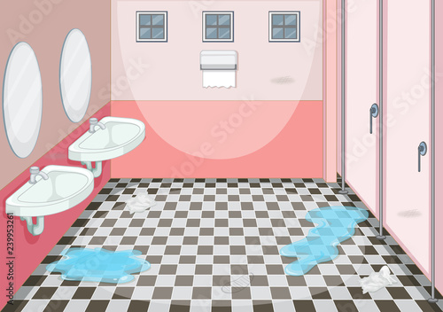 Interior design of female toilet