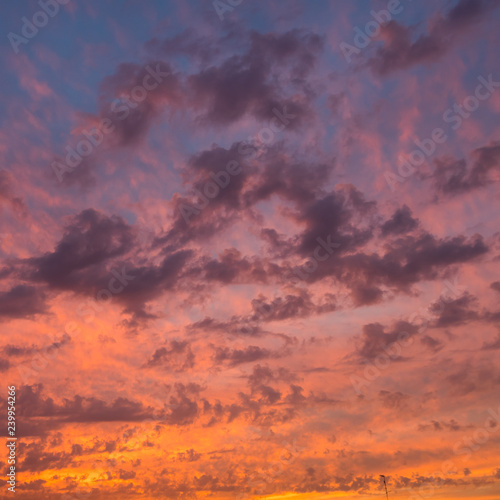 Sunset colorful cloudy skies- Israel