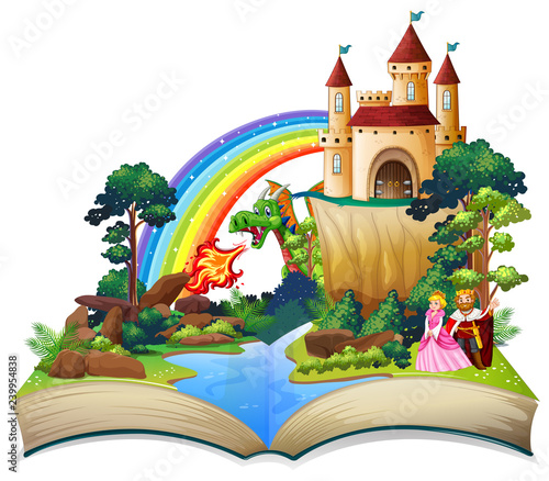 A fairy tale open book