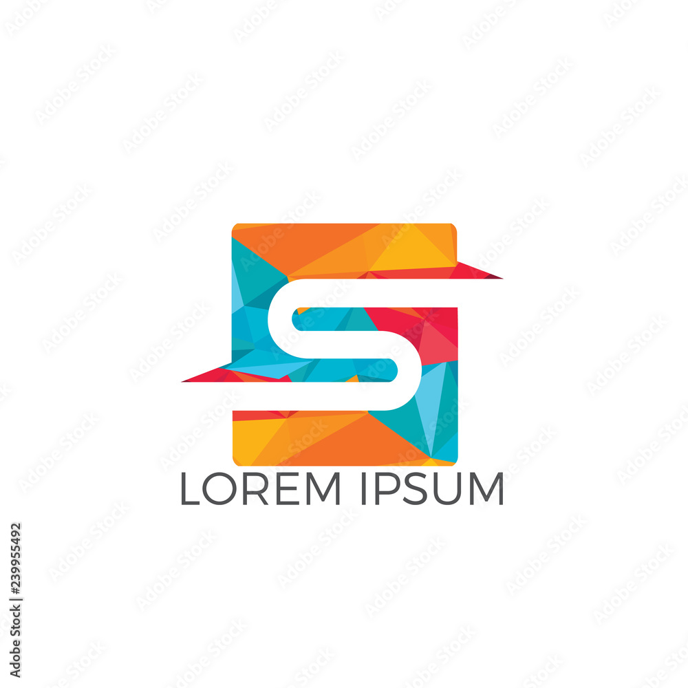 Creative letter S logo design.
