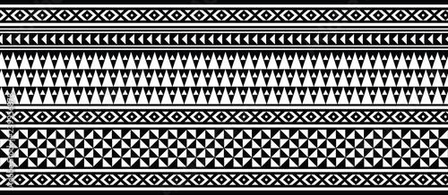 Geometrical seamless black and white border